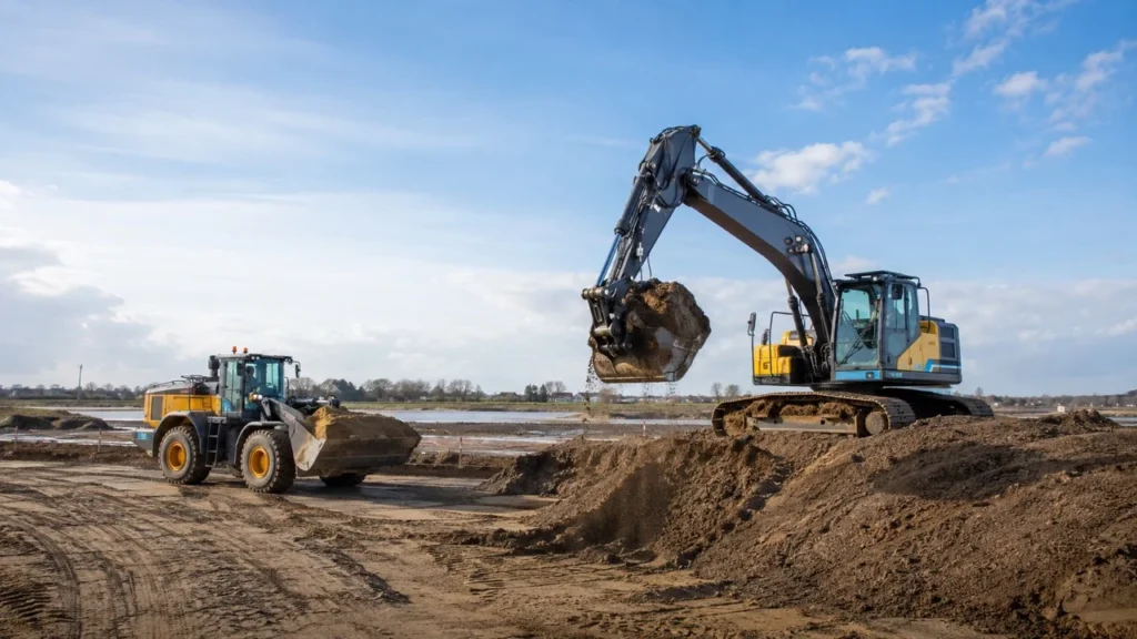 Bouwplaats bouwrijp maken terrein groot